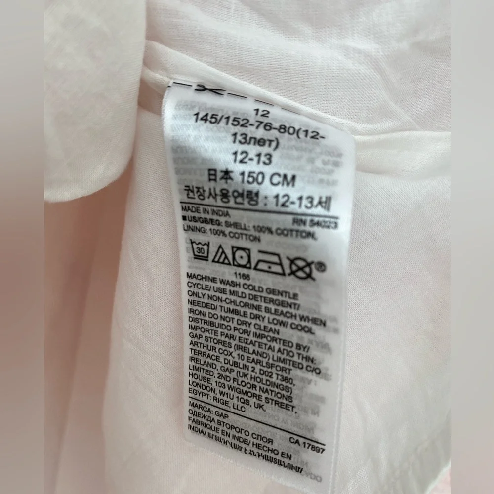 Gap Kids Tiered Mini Skirt rose pink & off-white size 12  NWT